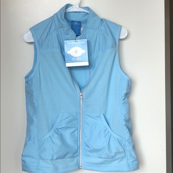 Charles River Apparel Jackets & Blazers - Charles River Apparel pastel blue Breeze Vest. NWT